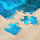 Frosty Ice Blue Snowflake Kaleidoscope Muster Puzzle (Seite)