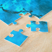 Frosty Ice Blue Snowflake Kaleidoscope Muster Puzzle (Seite)