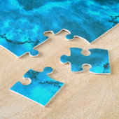 Frosty Ice Blue Snowflake Kaleidoscope Muster Puzzle (Seite)