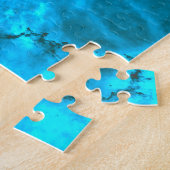 Frosty Ice Blue Snowflake Kaleidoscope Muster Puzzle (Seite)