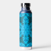 Frosty Ice Blue Snowflake Kaleidoscope Muster Trinkflasche (Links)