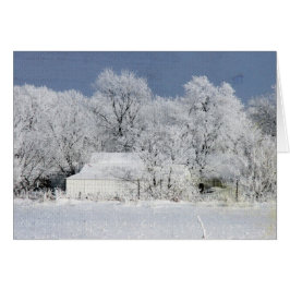 Frosty Iowa Farm Blank All Occasino