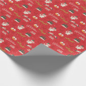 Frosty - Jedermanns liebstes Schneemannsmuster Geschenkpapier (Ecke)