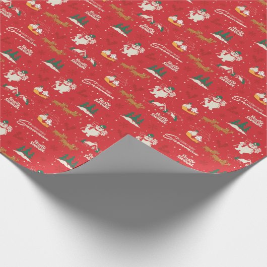 Frosty - Jedermanns liebstes Schneemannsmuster Geschenkpapier (Ecke)