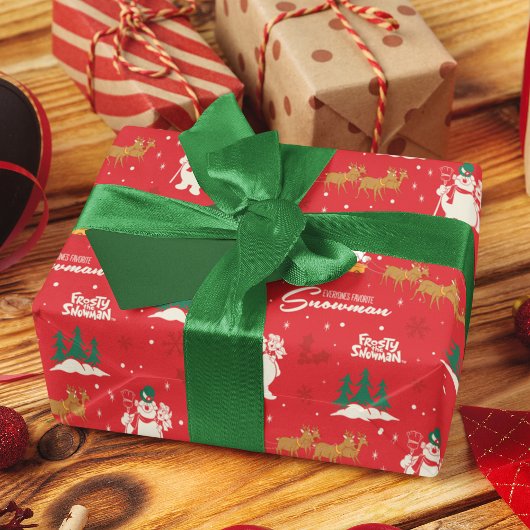 Frosty - Jedermanns liebstes Schneemannsmuster Geschenkpapier Set