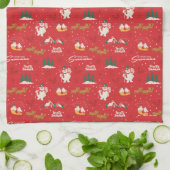 Frosty - Jedermanns liebstes Schneemannsmuster Geschirrtuch (Gefaltet)