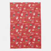 Frosty - Jedermanns liebstes Schneemannsmuster Geschirrtuch (Vertikal)