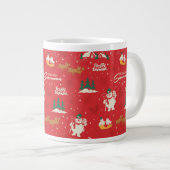 Frosty - Jedermanns liebstes Schneemannsmuster Jumbo-Tasse (Vorderseite Rechts)