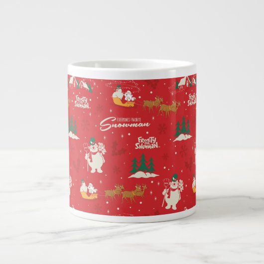 Frosty - Jedermanns liebstes Schneemannsmuster Jumbo-Tasse (Vorderseite)