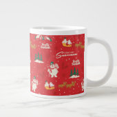 Frosty - Jedermanns liebstes Schneemannsmuster Jumbo-Tasse (Rechts)