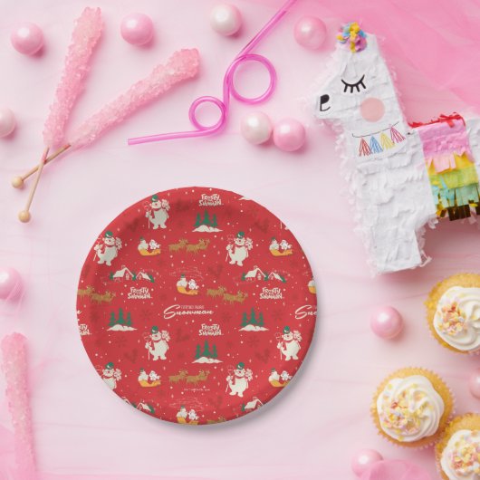 Frosty - Jedermanns liebstes Schneemannsmuster Pappteller (Party)