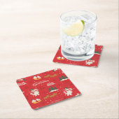 Frosty - Jedermanns liebstes Schneemannsmuster Rechteckiger Pappuntersetzer (Vor Ort)