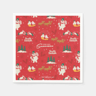 Frosty - Jedermanns liebstes Schneemannsmuster Serviette