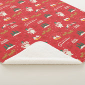 Frosty - Jedermanns liebstes Schneemannsmuster Sherpadecke (3/4)