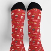 Frosty - Jedermanns liebstes Schneemannsmuster Socken (Oben)