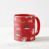 Frosty - Jedermanns liebstes Schneemannsmuster Tasse (VorderseiteRechts)