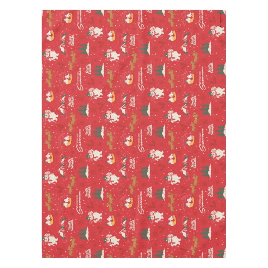 Frosty - Jedermanns liebstes Schneemannsmuster Tischdecke (Vorderseite)