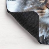 Frosty Maine Coon Cat Mousepad (Ecke)