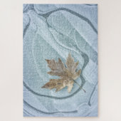 Frosty Maple Leaf Frozen on Ice Puzzle (Vertikal)