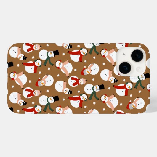 Frosty Merry Snowman Wonderland Case-Mate iPhone Hülle (Rückseite (Horizontal))