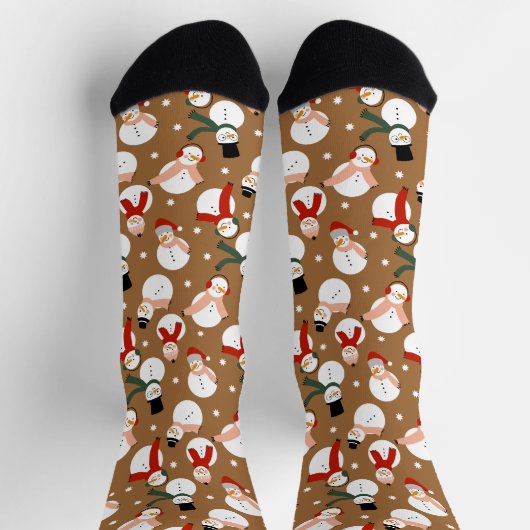 Frosty Merry Snowman Wonderland Socken (Oben)