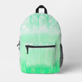Frosty Misty Branches Mint Green Bedruckter Rucksack (Vorderseite)