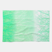 Frosty Misty Branches Mint Green Geschirrtuch (Horizontal)