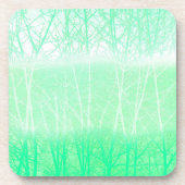 Frosty Misty Branches Mint Green Getränkeuntersetzer (Vorderseite)