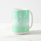 Frosty Misty Branches Mint Green Kaffeetasse (VorderseiteRechts)
