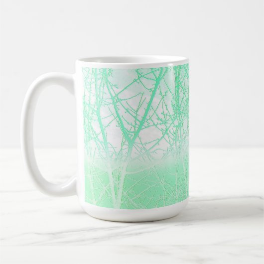 Frosty Misty Branches Mint Green Kaffeetasse (Links)