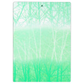 Frosty Misty Branches Mint Green Klemmbrett (Rückseite)