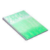 Frosty Misty Branches Mint Green Notizblock (Rechte Seite)