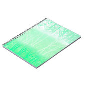 Frosty Misty Branches Mint Green Notizblock (Linke Seite)