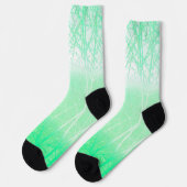 Frosty Misty Branches Mint Green Socken (Linkes Detail)