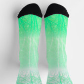 Frosty Misty Branches Mint Green Socken (Oben)