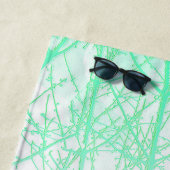 Frosty Misty Branches Mint Green Strandtuch (Beispiel)