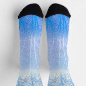 Frosty MIsty Trees Baby Blue Socken (Oben)