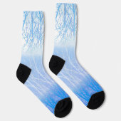 Frosty MIsty Trees Baby Blue Socken (Rechts)