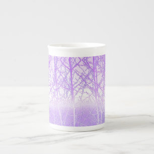 Frosty Misty Trees in Lilac Lavender Porzellantasse