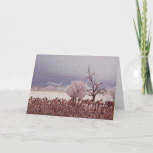 Frosty Morning View - Antelope Island - Utah Card Feiertagskarte