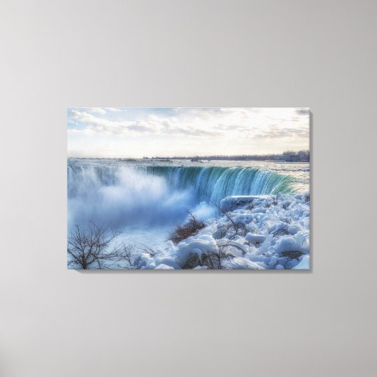 Frosty Niagara Falls Morning Foto Leinwand Pri (Vorderseite)