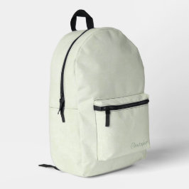 Frosty Pale Green Grunge mit Namen Bedruckter Rucksack