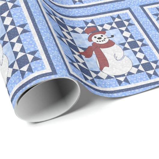Frosty Quilt Design Geschenkpapier (Rolleneckpunkt)