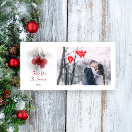 Frosty Red Berries Vielen Dank Dankeskarte