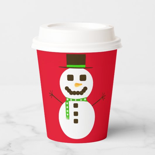 Frosty Red Paper Cup Pappbecher (Vorderseite)