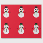 Frosty Red Wrapping Paper Geschenkpapier (Flach)