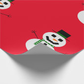 Frosty Red Wrapping Paper Geschenkpapier (Ecke)