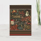 Frosty Rudolph Santa Jesus Weihnachten Karte (Vorderseite)