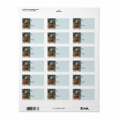 Frosty Santa Vintag Gift Tag Adressaufkleber (Vorne)