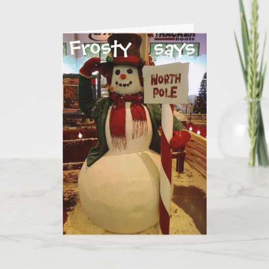 FROSTY SAYS MERRY CHRISTMAS FEIERTAGSKARTE (Vorderseite)